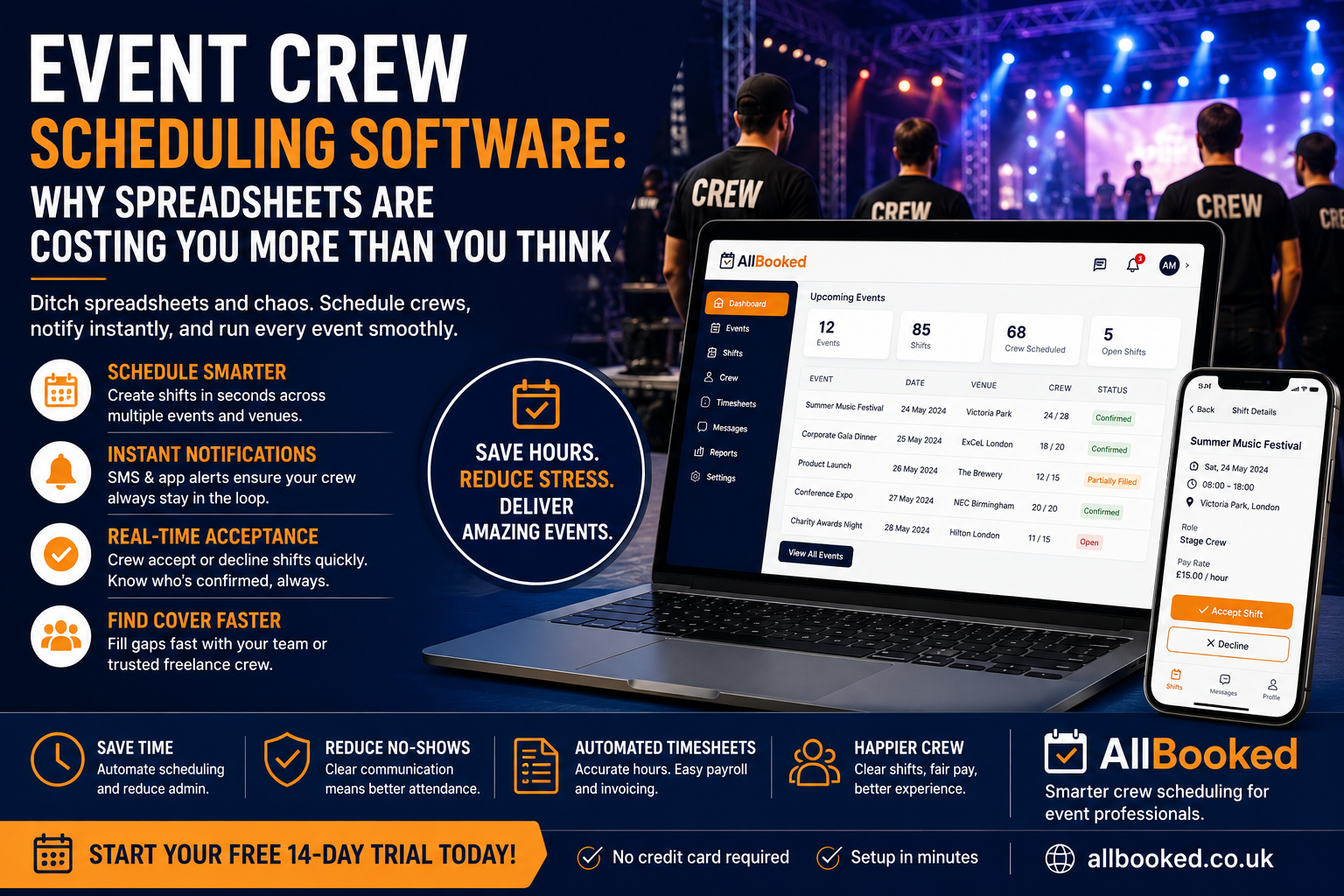 Event Crew Scheduling Software: Why Spreadsheets Are Costing You More Than You Think
